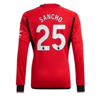 Fotballdrakt Herre Manchester United Jadon Sancho #25 Hjemmedrakt 2023-24 Langermet